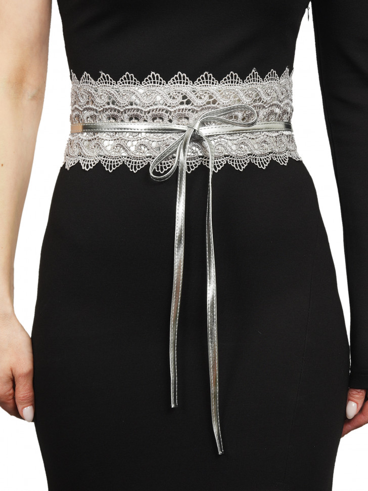 Пояс женский 70037 серебристый